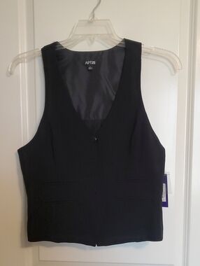 🟠 Apt. 9 Black Women's Tailored Vest NWT